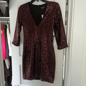 MAROON SEQUIN DRESS